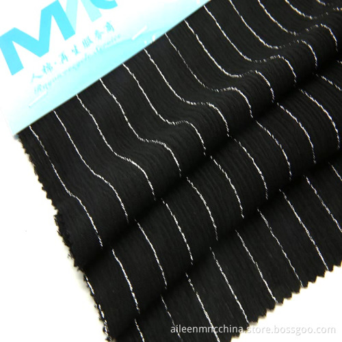 Rayon crinkle with silver lurex
